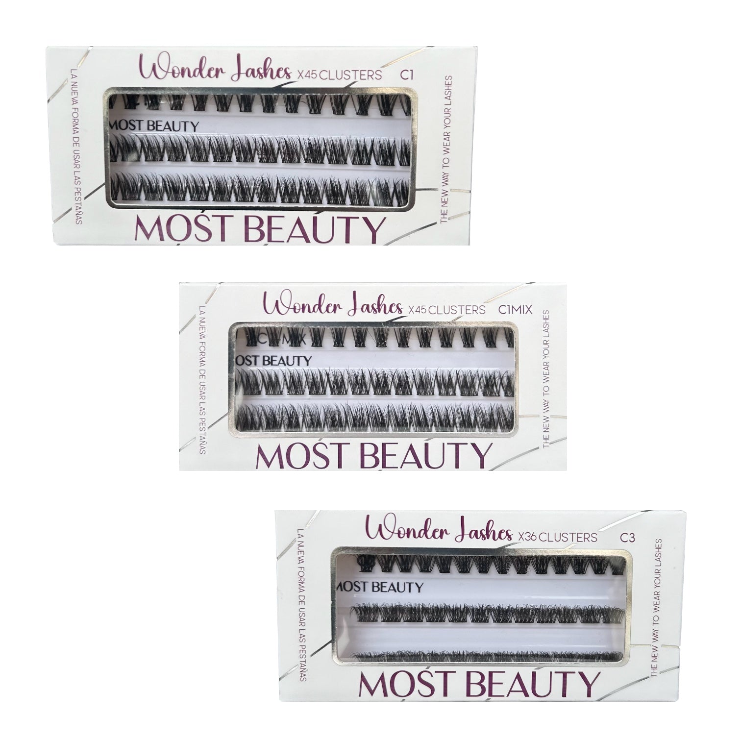 PESTAÑAS PUNTOAPUNTO VOLUMEN RUSO WONDER LASHES MOST BEAUTY