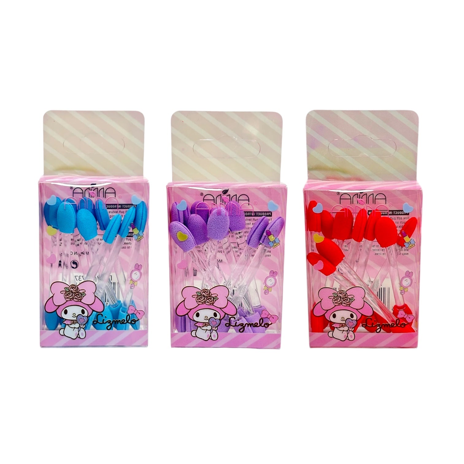 SET X10 APLICADORES DE SOMBRAS MY MELODY LIZMELO ANNINA