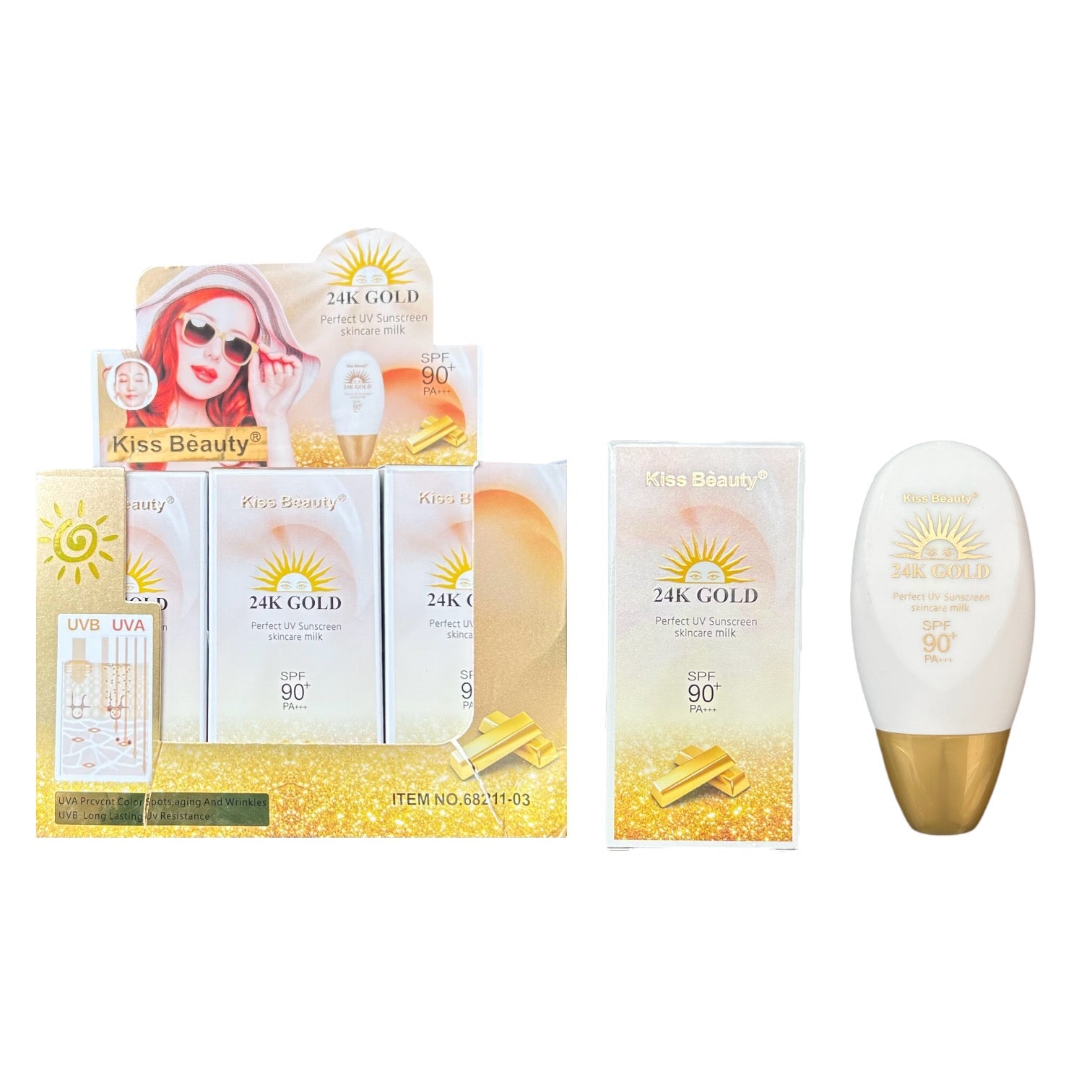 PROTECTOR SOLAR 24K GOLD KISS BEAUTY