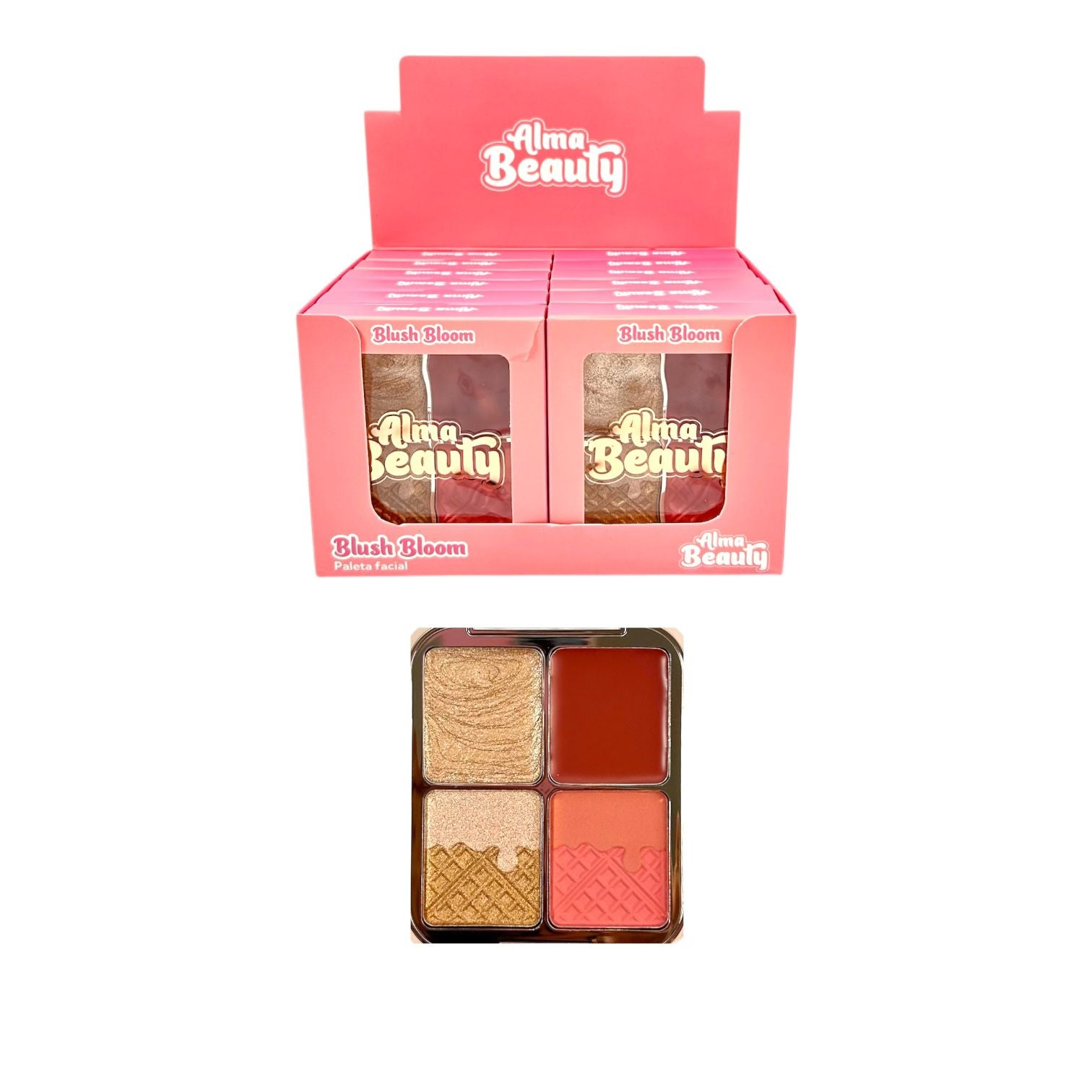 PALETA X4 RUBORES BLUSH BLOOM ALMA BEAUTY