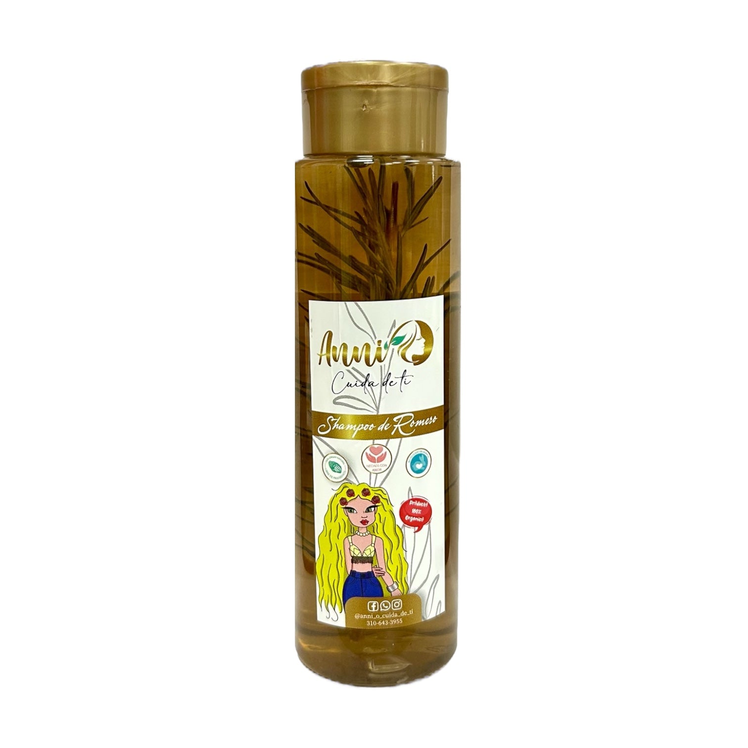SHAMPOO MEDIANO CON EXTRACTO DE ROMERO 550ML ANNI