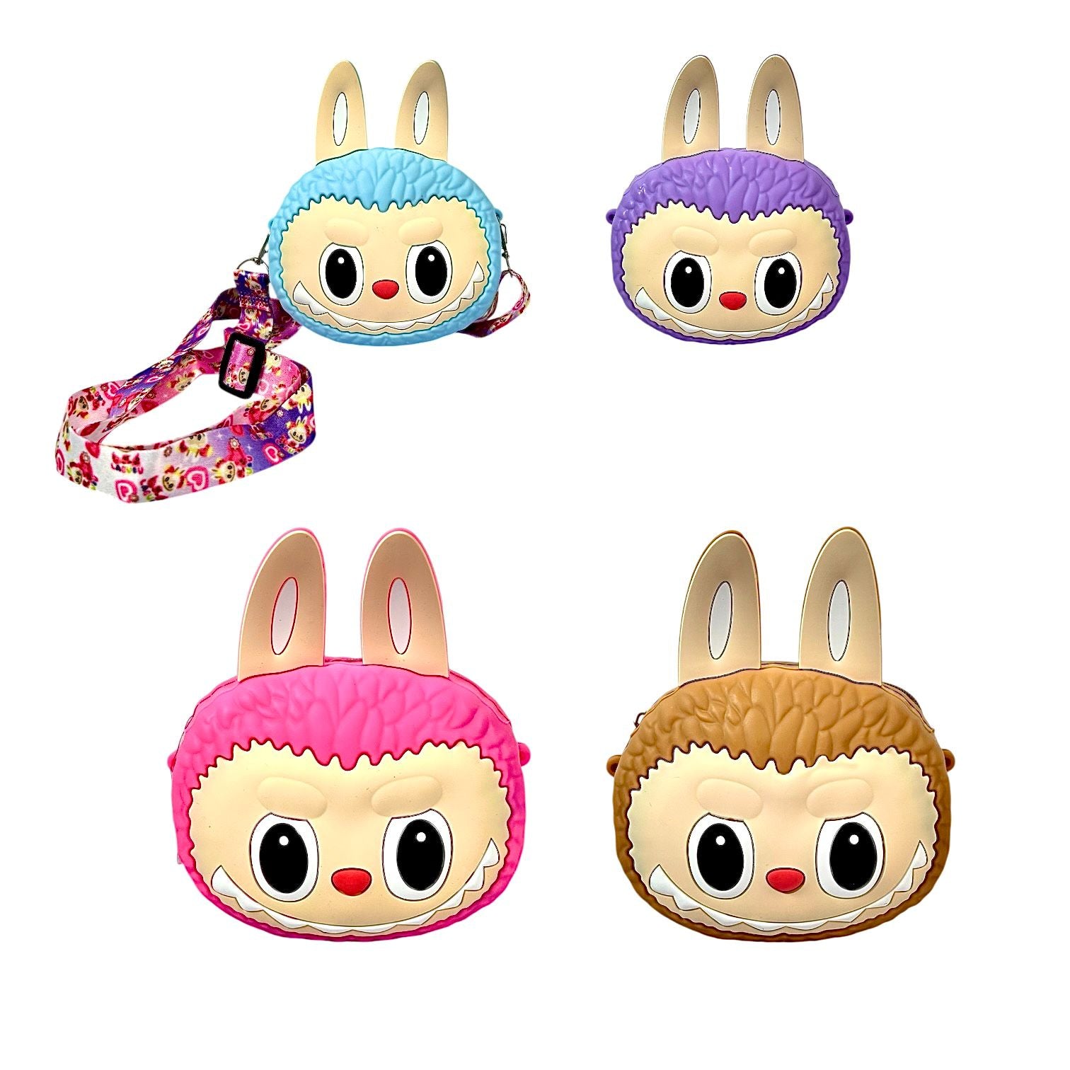 BOLSO DE GOMA KUROMI LABUBU CAPIBARA COLORES