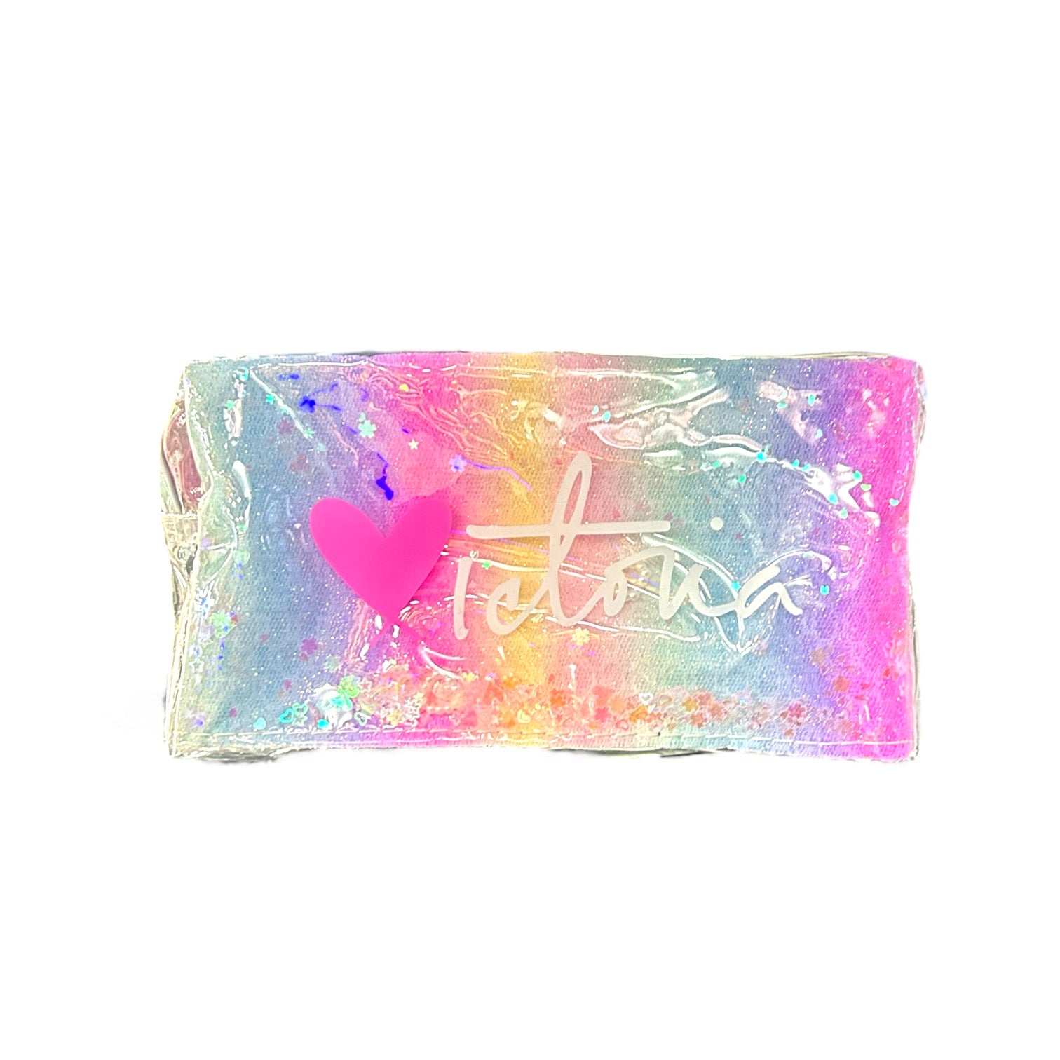 COSMETIQUERA VICTORIA SECRET ARCOIRIS FIFTY / LENTEJUELAS COLOMBIANA