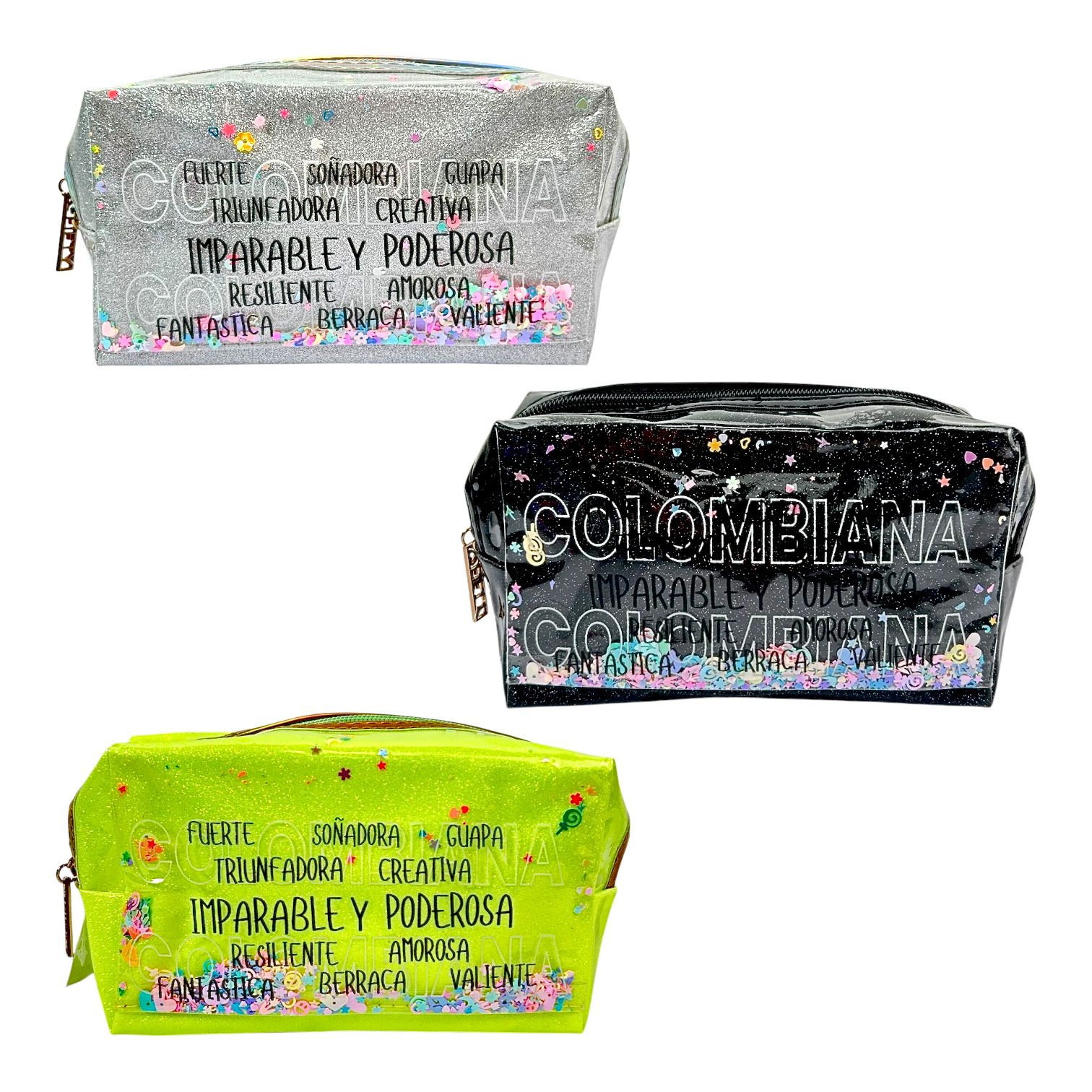 COSMETIQUERA VICTORIA SECRET ARCOIRIS FIFTY / LENTEJUELAS COLOMBIANA