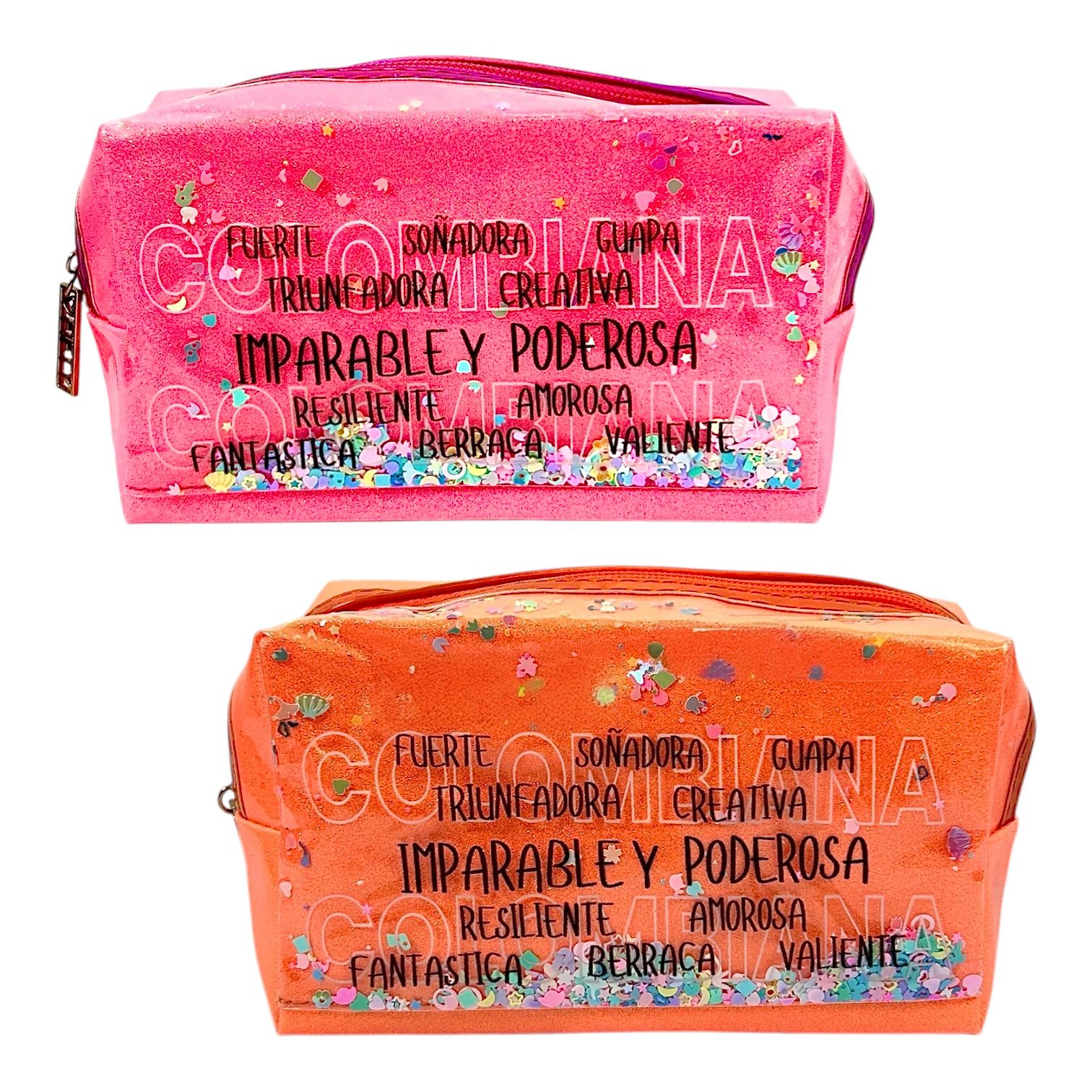 COSMETIQUERA VICTORIA SECRET ARCOIRIS FIFTY / LENTEJUELAS COLOMBIANA