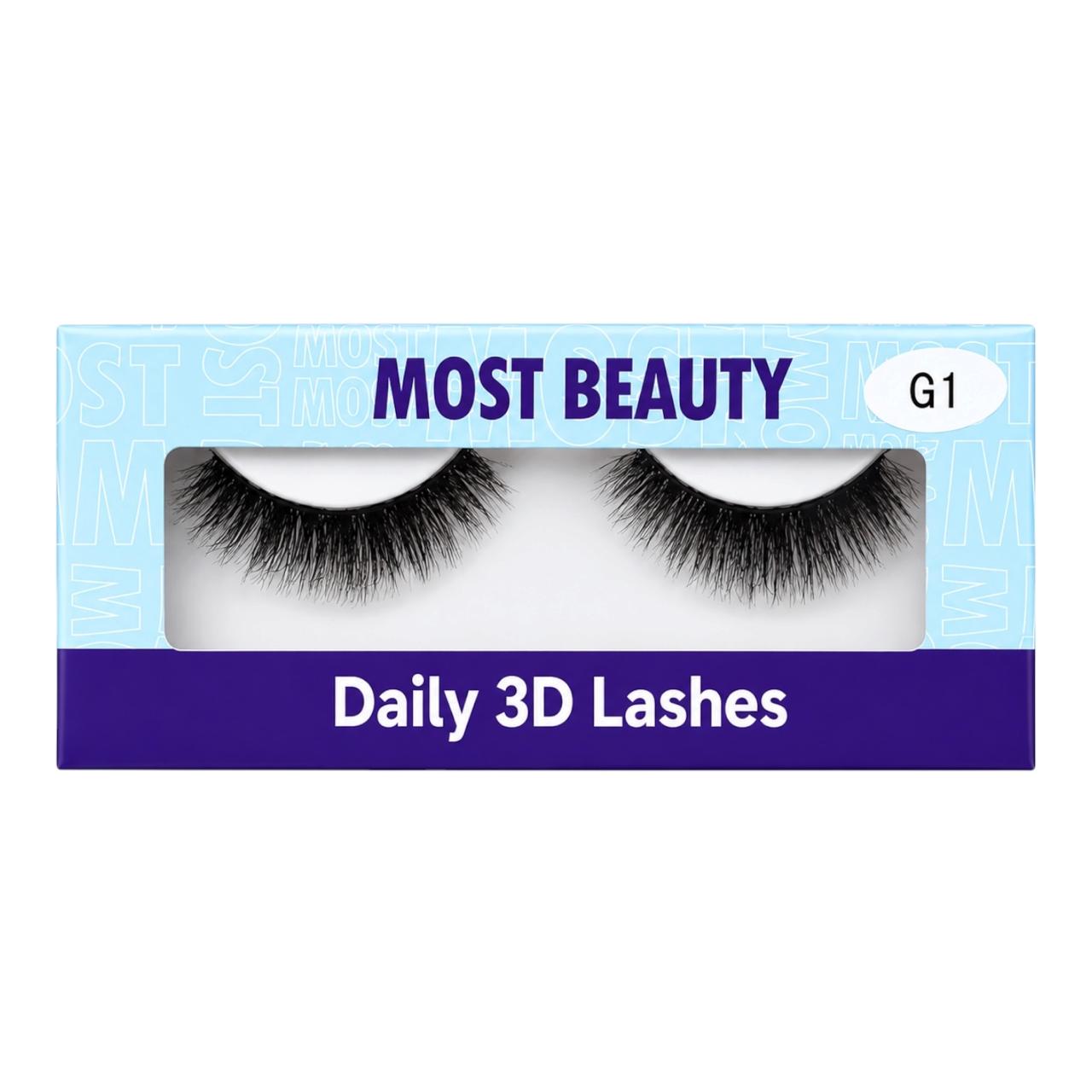 PESTAÑAS ENTERAS DAILY 3D REF G1 MOST BEAUTY