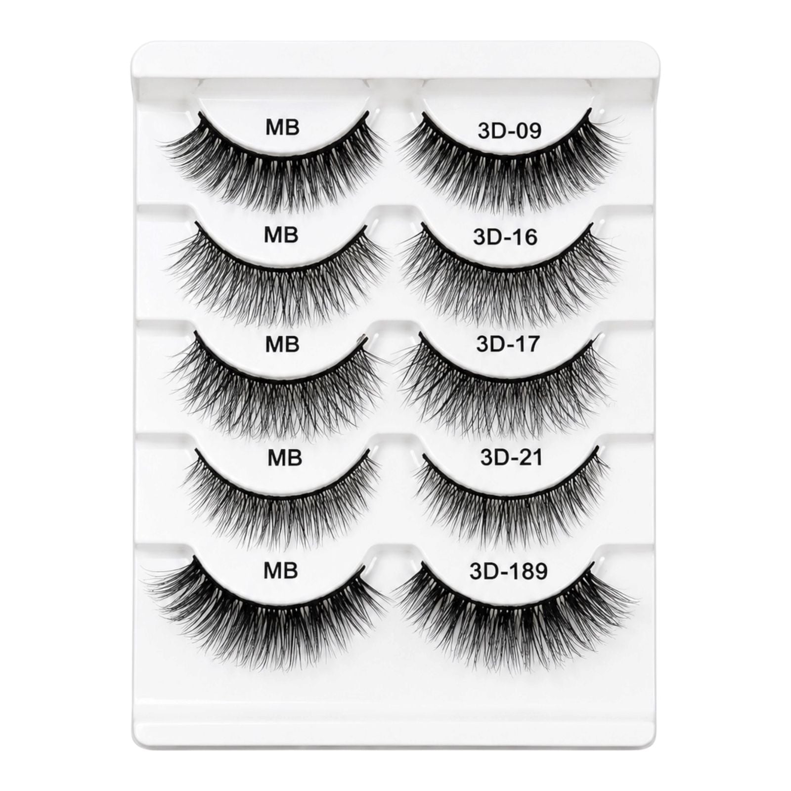 KIT X5 PESTAÑAS ENTERAS CLASSIC GLAM MOST BEAUTY