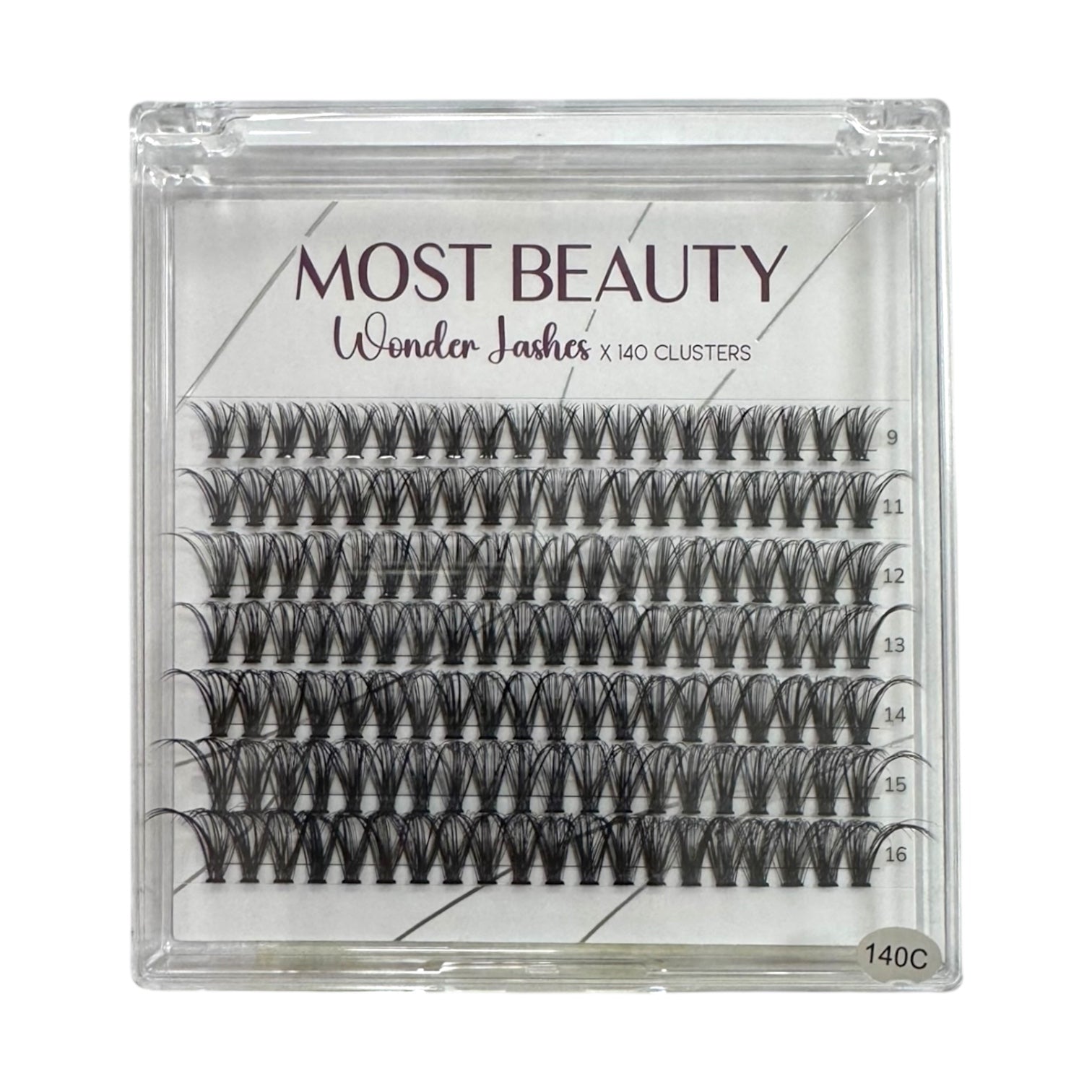 CAJA PESTAÑAS x140 VOLUMEN RUSO CLUSTERS MOST BEAUTY