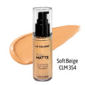 BASE LIQUIDA SOFT BEIGE CLM354 TRULY MATTE LA COLORS
