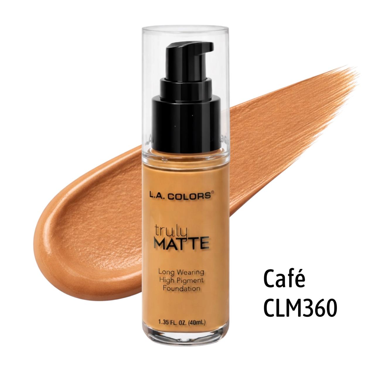 BASE LIQUIDA CAFE CLM360 TRULY MATTE LA COLORS