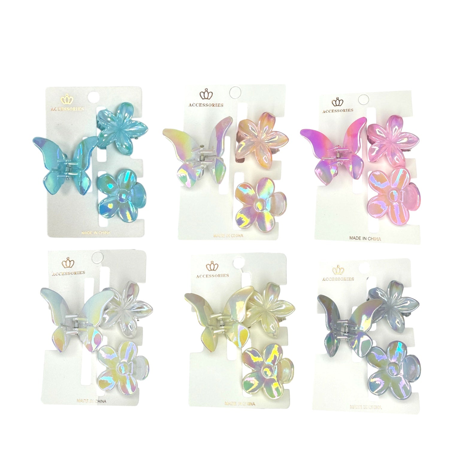 SET X3 CAIMAN MARIPOSAS / FLORES SURTIDAS FASHION JEWELRY / ACCESSORIES