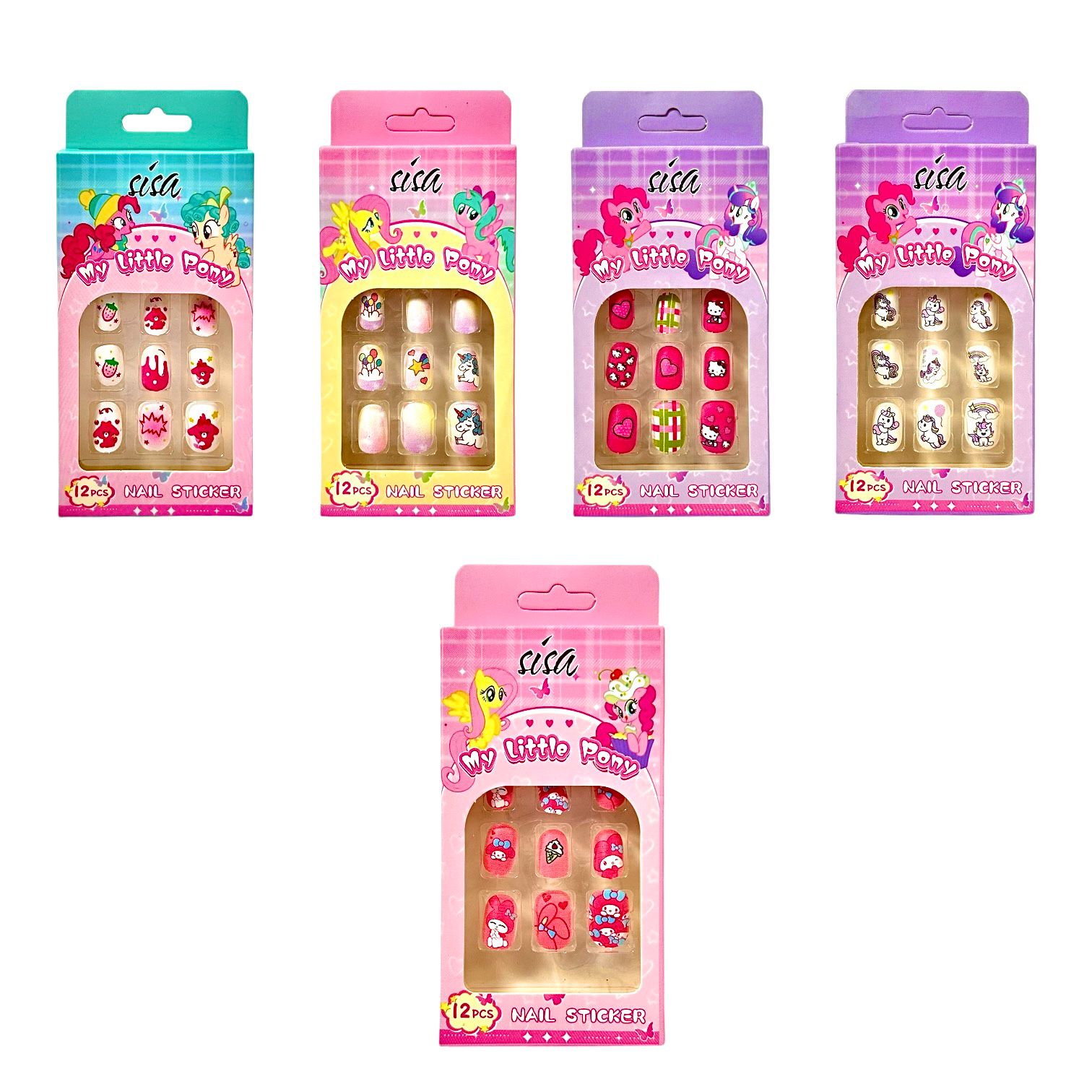 UÑAS DE NIÑAS X12PCS CUTE NAILS / SISA