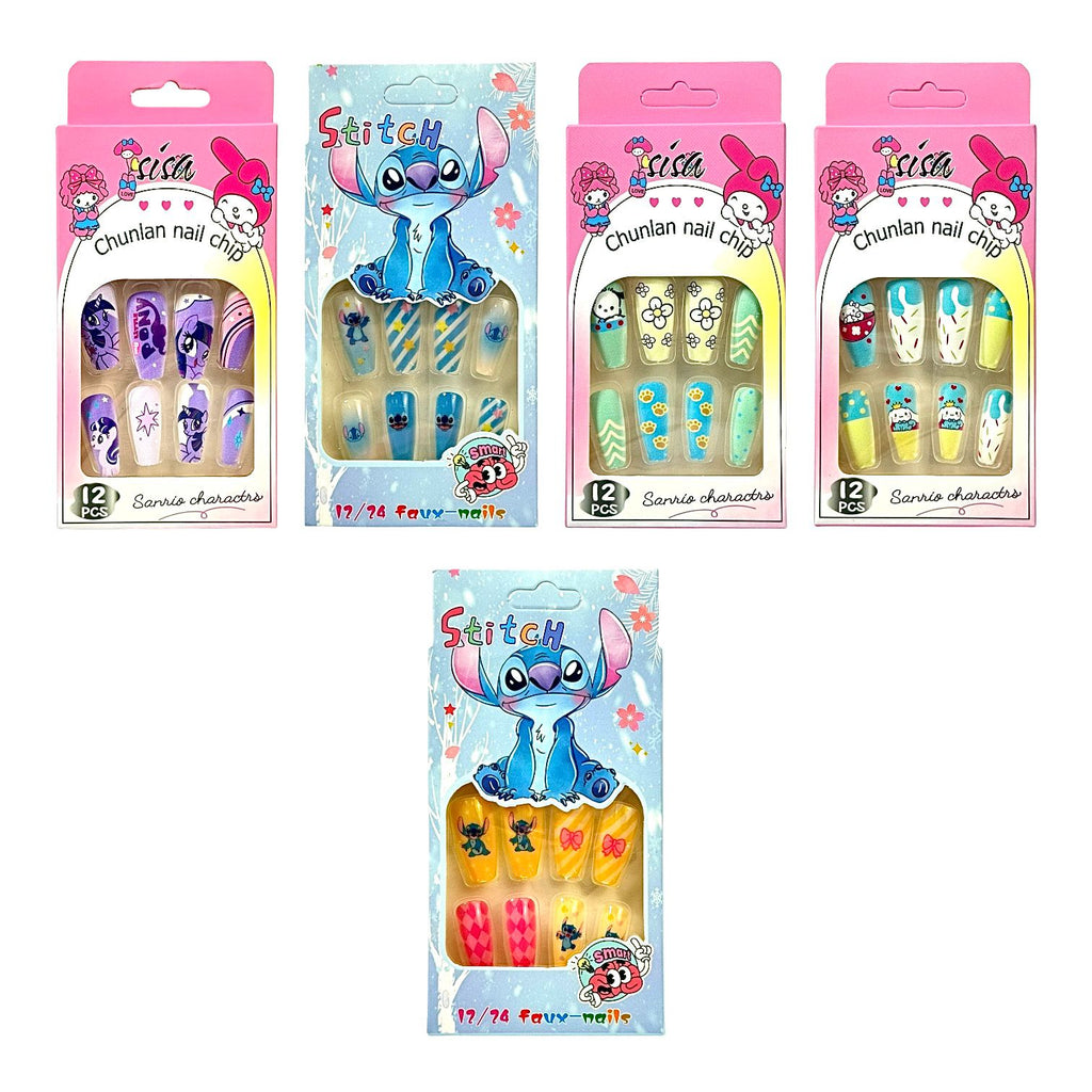 UÑAS DE NIÑAS X12PCS CUTE NAILS / SISA