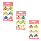 SET X6 CARTON MINI GANCHO FLOR HAWAIANO DISEÑOS SURTIDOS FASHION JEWELRY
