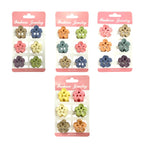 SET X6 CARTON MINI GANCHO FLOR HAWAIANO DISEÑOS SURTIDOS FASHION JEWELRY
