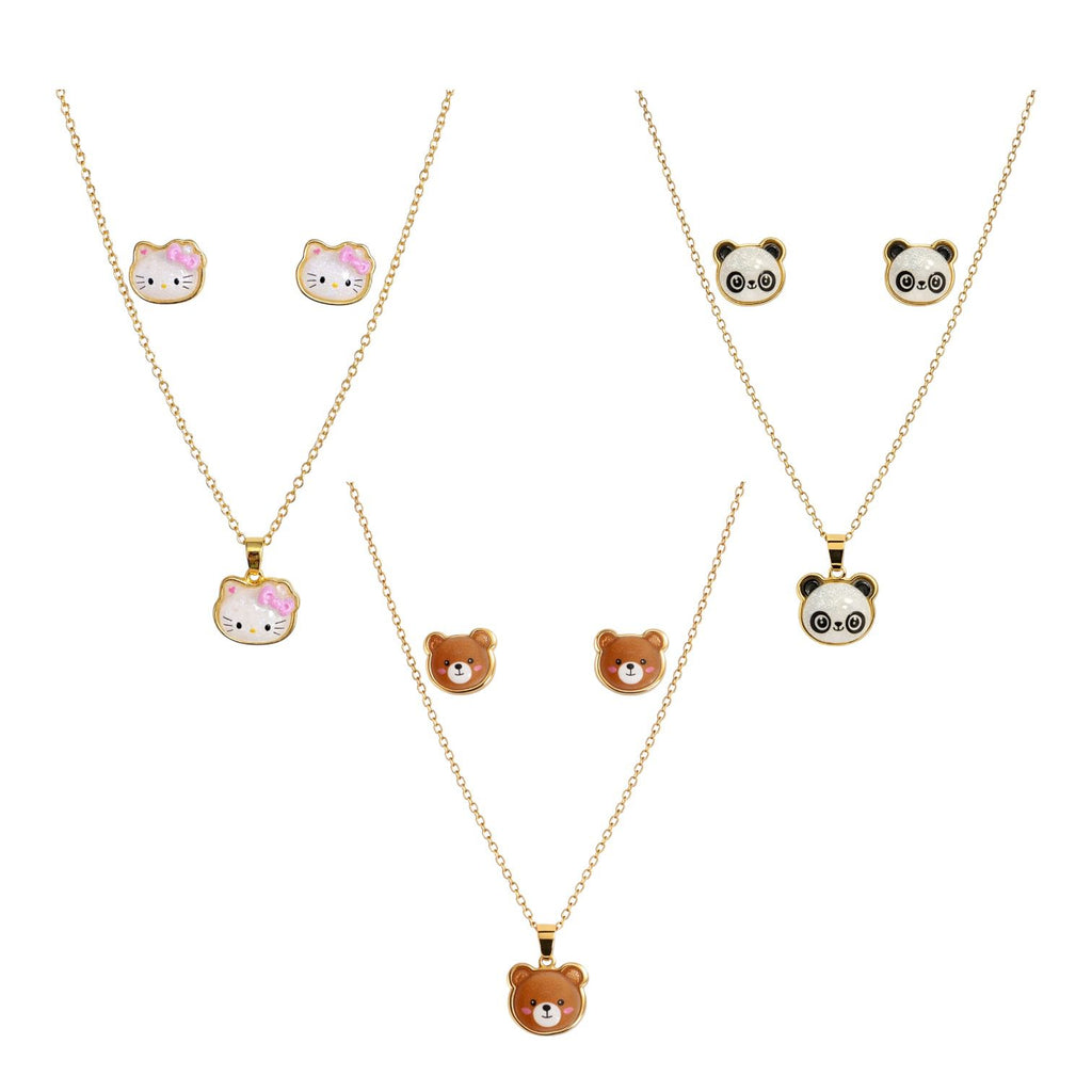 SET ARETES Y COLLAR NIÑAS