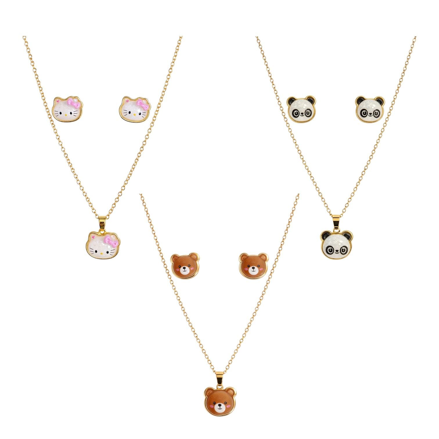 SET ARETES Y COLLAR NIÑAS