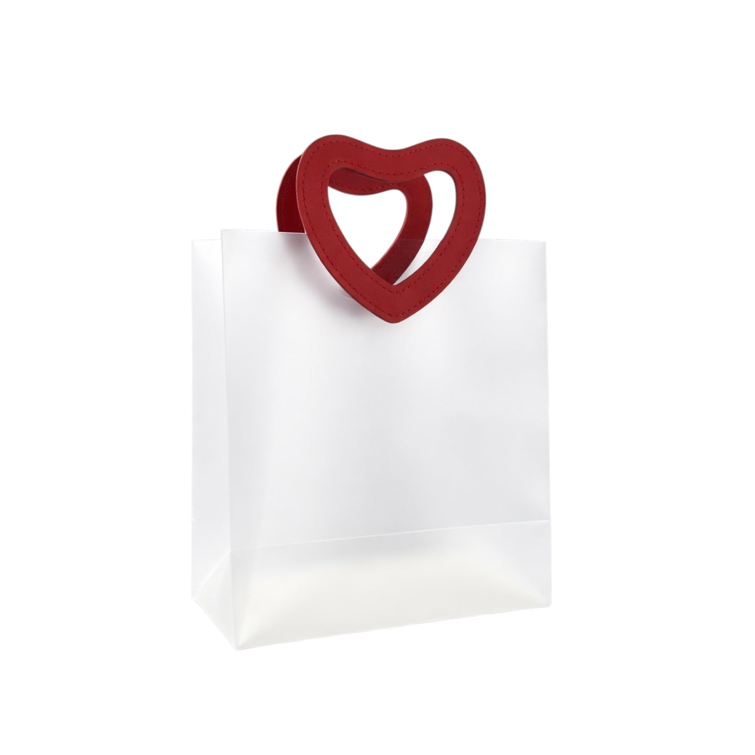 BOLSA DE REGALO PEQUE AGARRADERA CORAZON 16X18.5X8CM