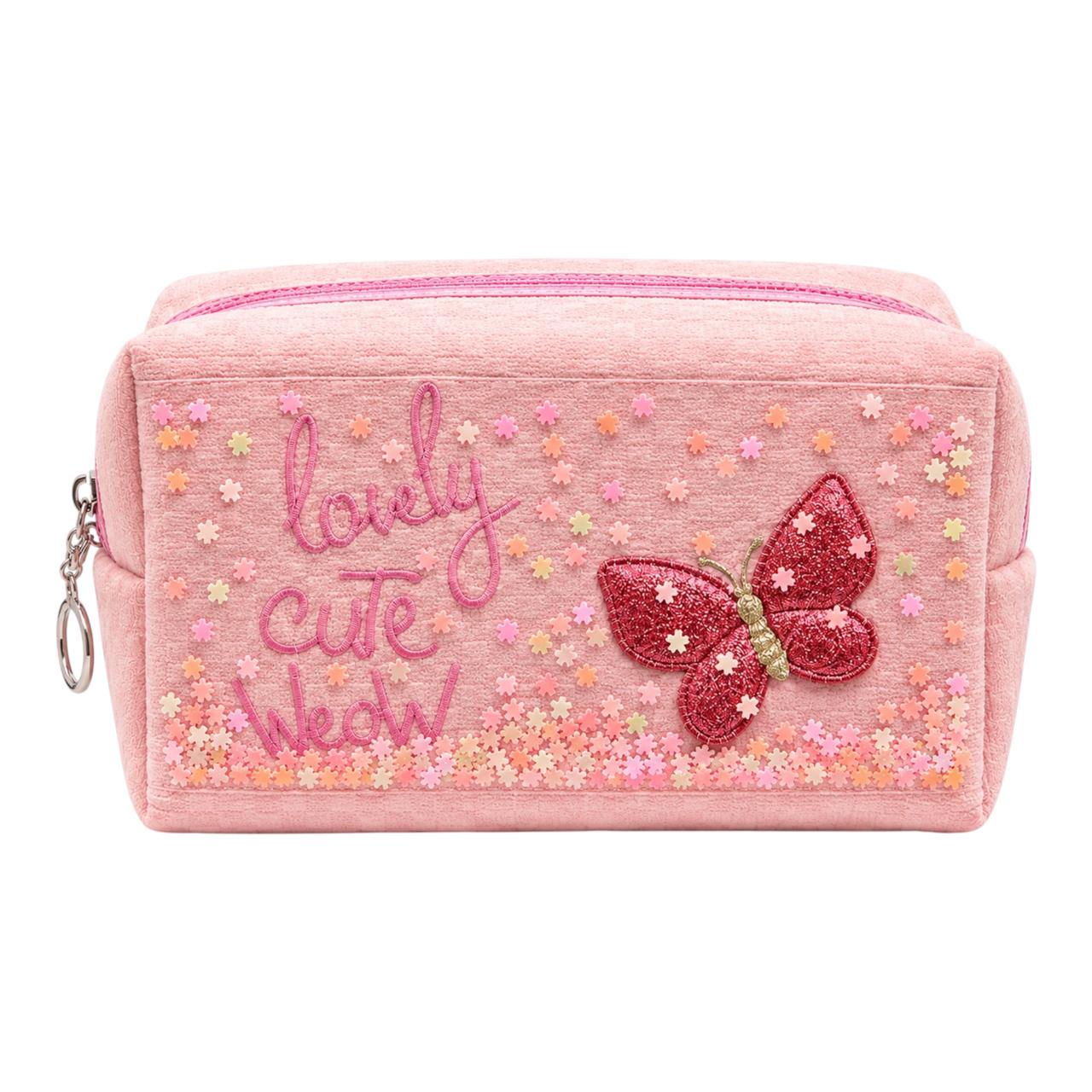 COSMETIQUERA LENTEJUELAS FLORECITAS MARIPOSA LOVELY CUTE WEOW