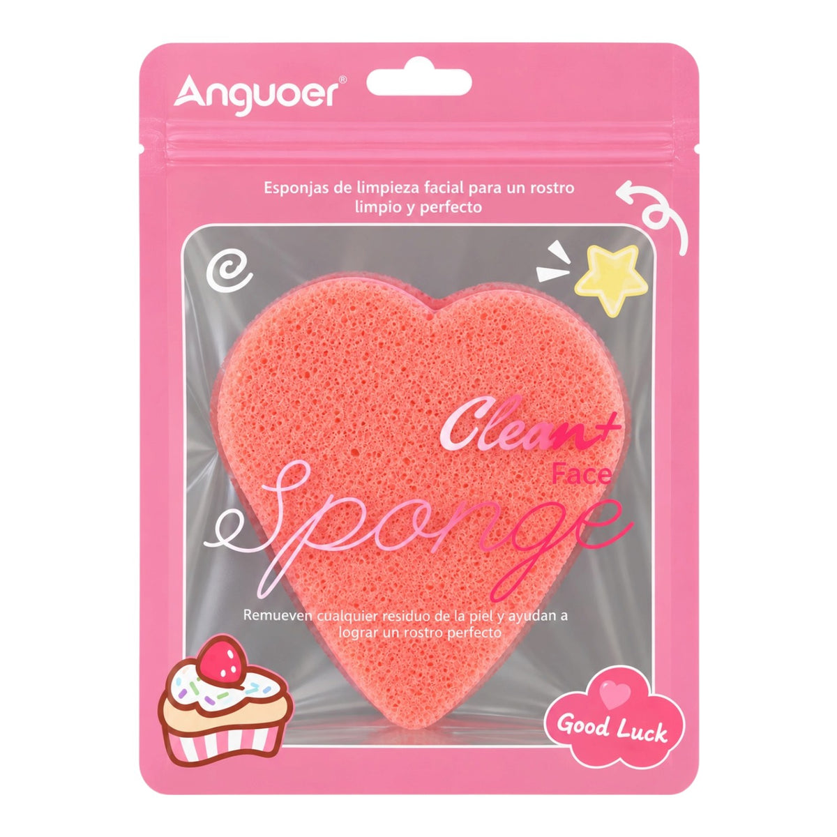 ESPONJA CORANZON GOOD LUCK ANGUOER