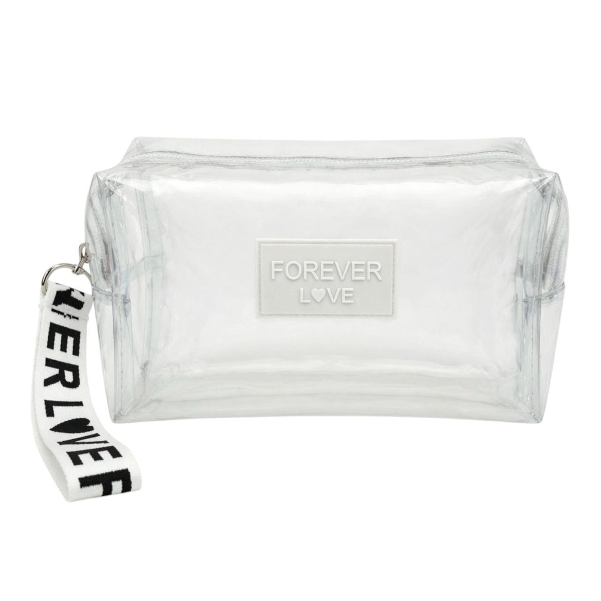 COSMETIQUERA TRANSPARENTE FOREVER LOVE