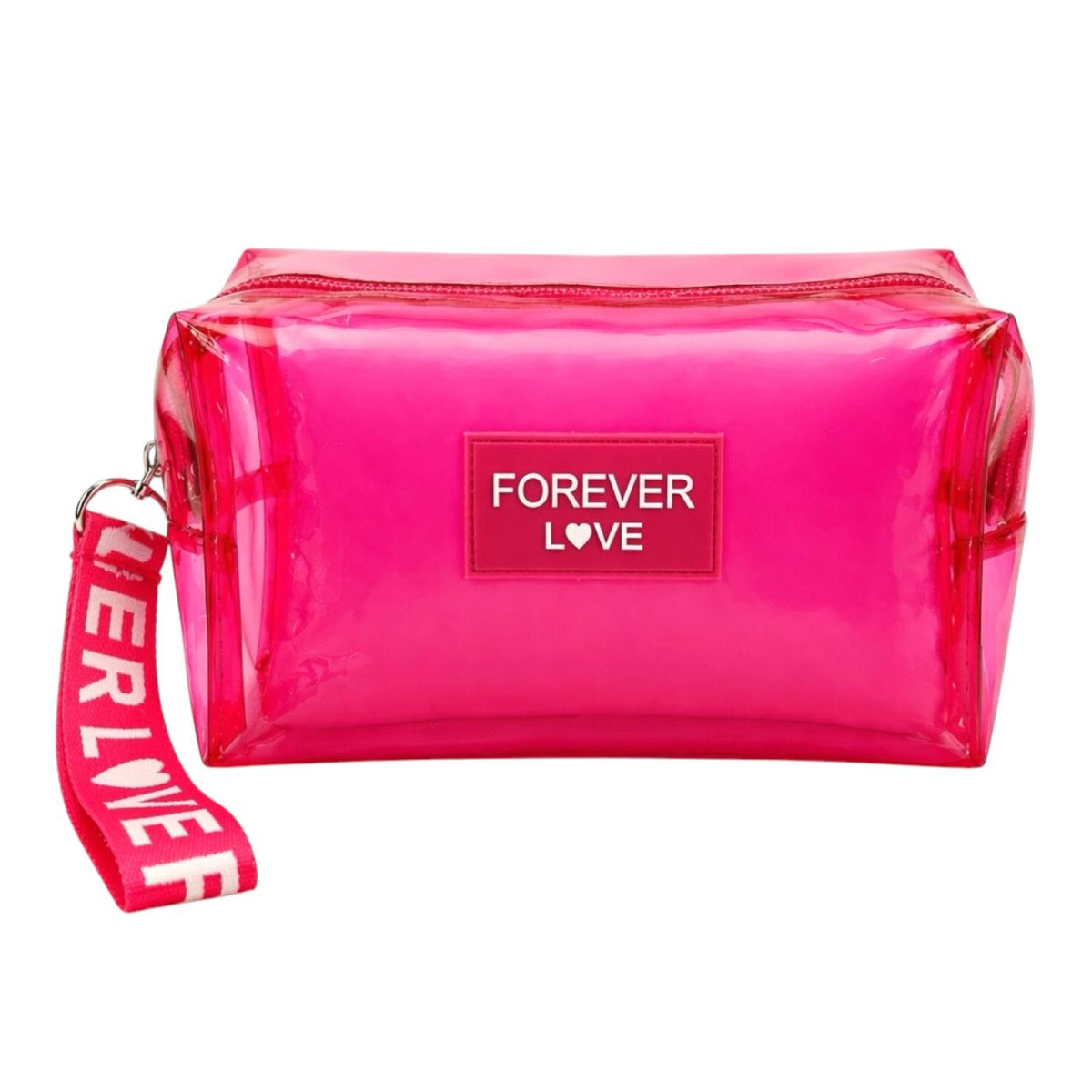 COSMETIQUERA TRANSPARENTE FOREVER LOVE