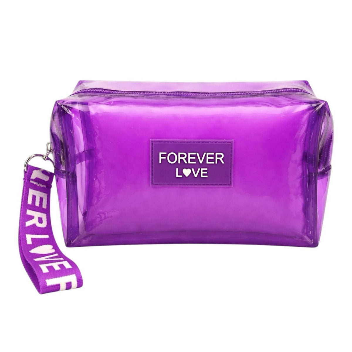 COSMETIQUERA TRANSPARENTE FOREVER LOVE