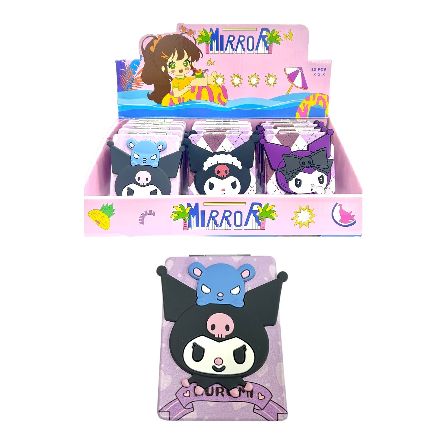 ESPEJO CUADRADO SANRIO 3D