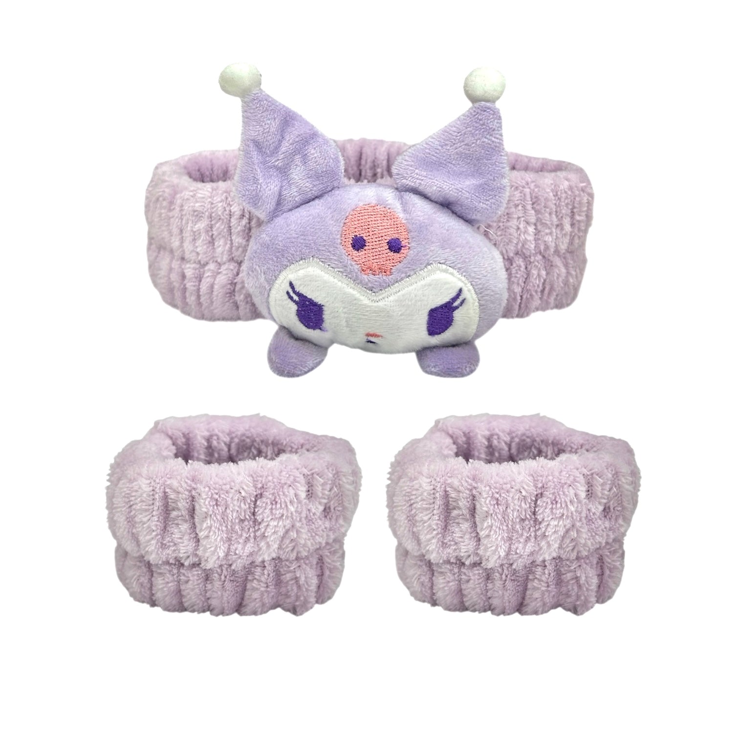 SET DE DIADEMA Y MUÑEQUERAS KUROMI LOTSO LEMON BEAUTY