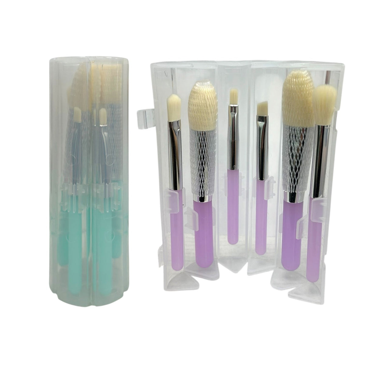 SET X6 MINI BROCHAS COLORES TRANSPARENTES CILINDRO