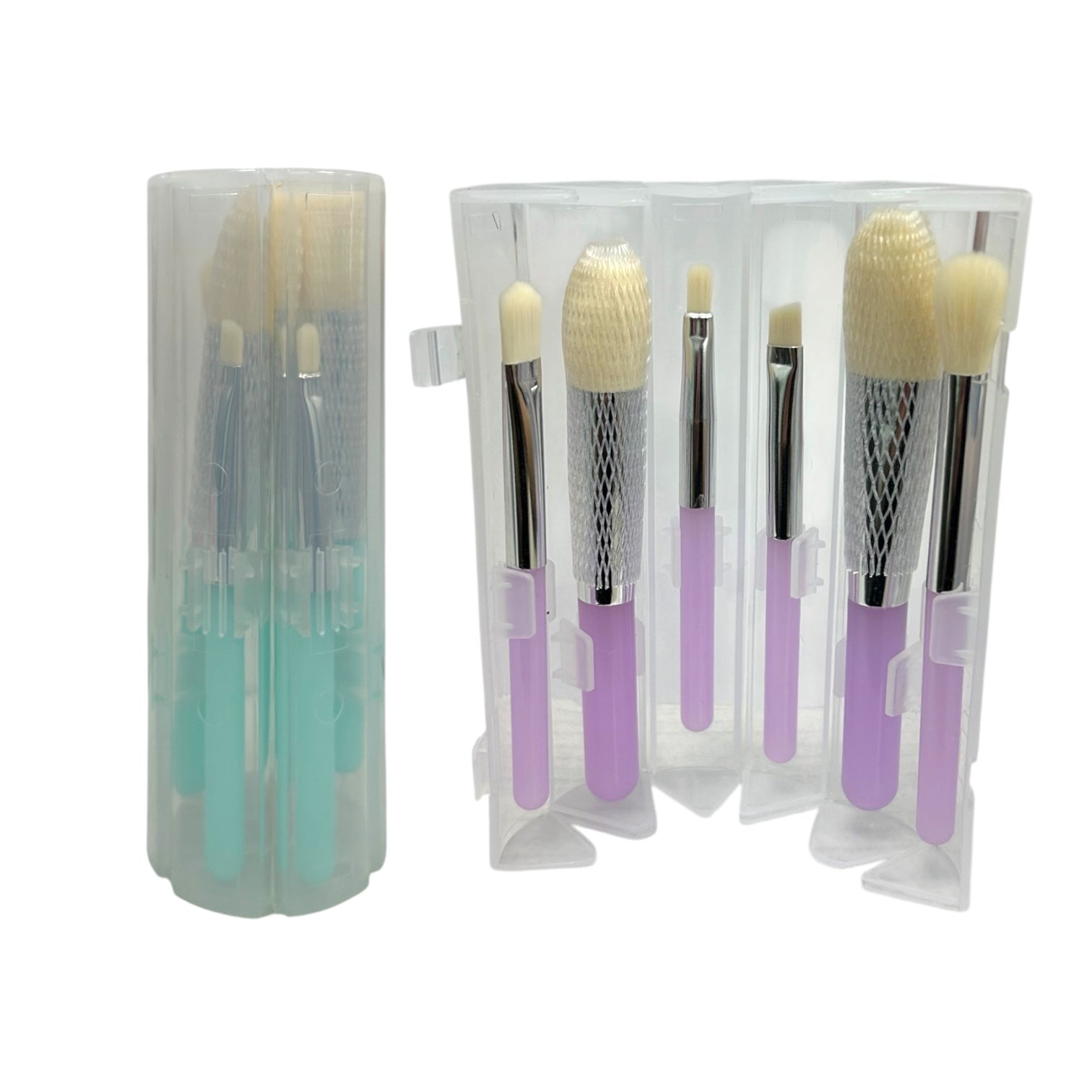 SET X6 MINI BROCHAS COLORES TRANSPARENTES CILINDRO