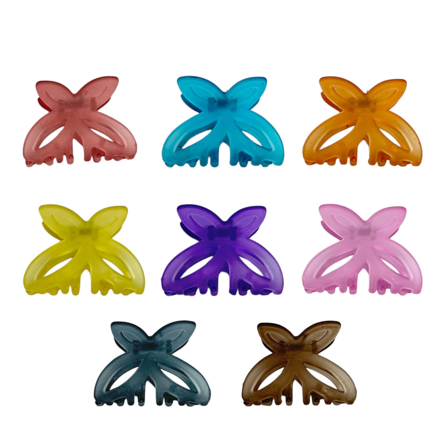 GANCHO MEDIANO MARIPOSA COLORES TRANPARENTES