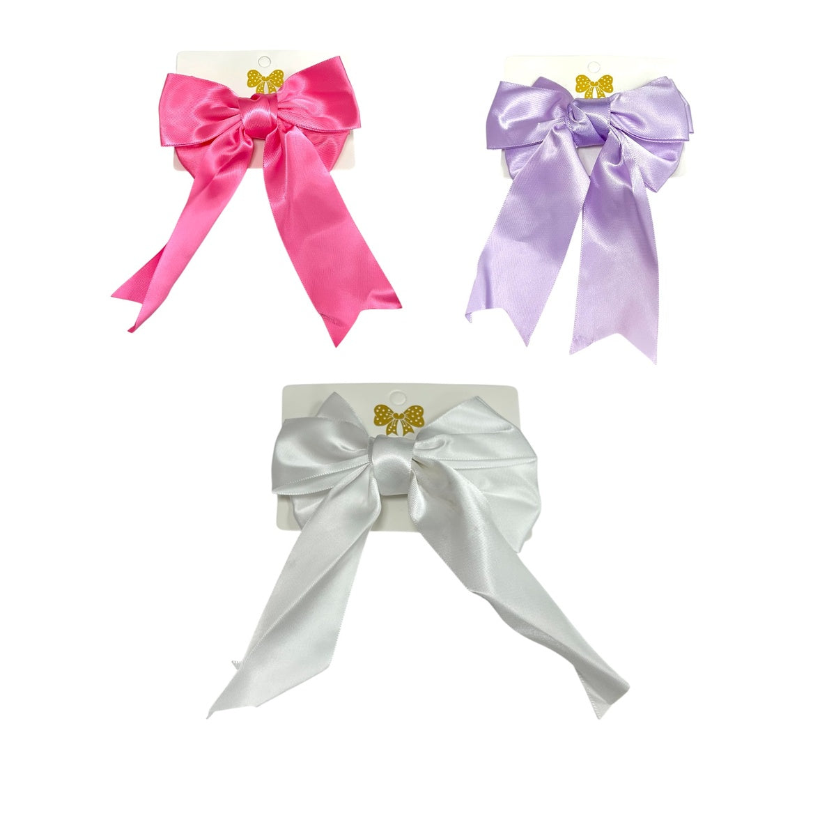 MOÑO TRIPLE PEQUEÑO CINTA SATIN PINZA