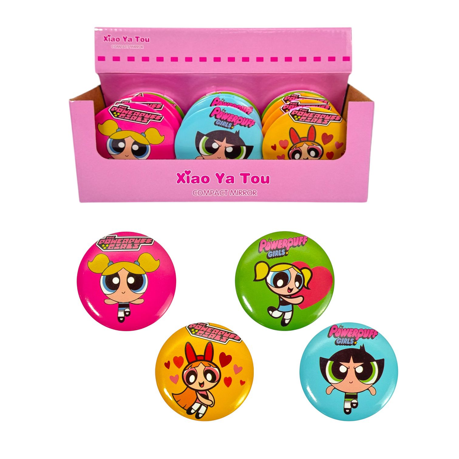 ESPEJO DOBLE REDONDO CHICAS SUPER PODEROSAS