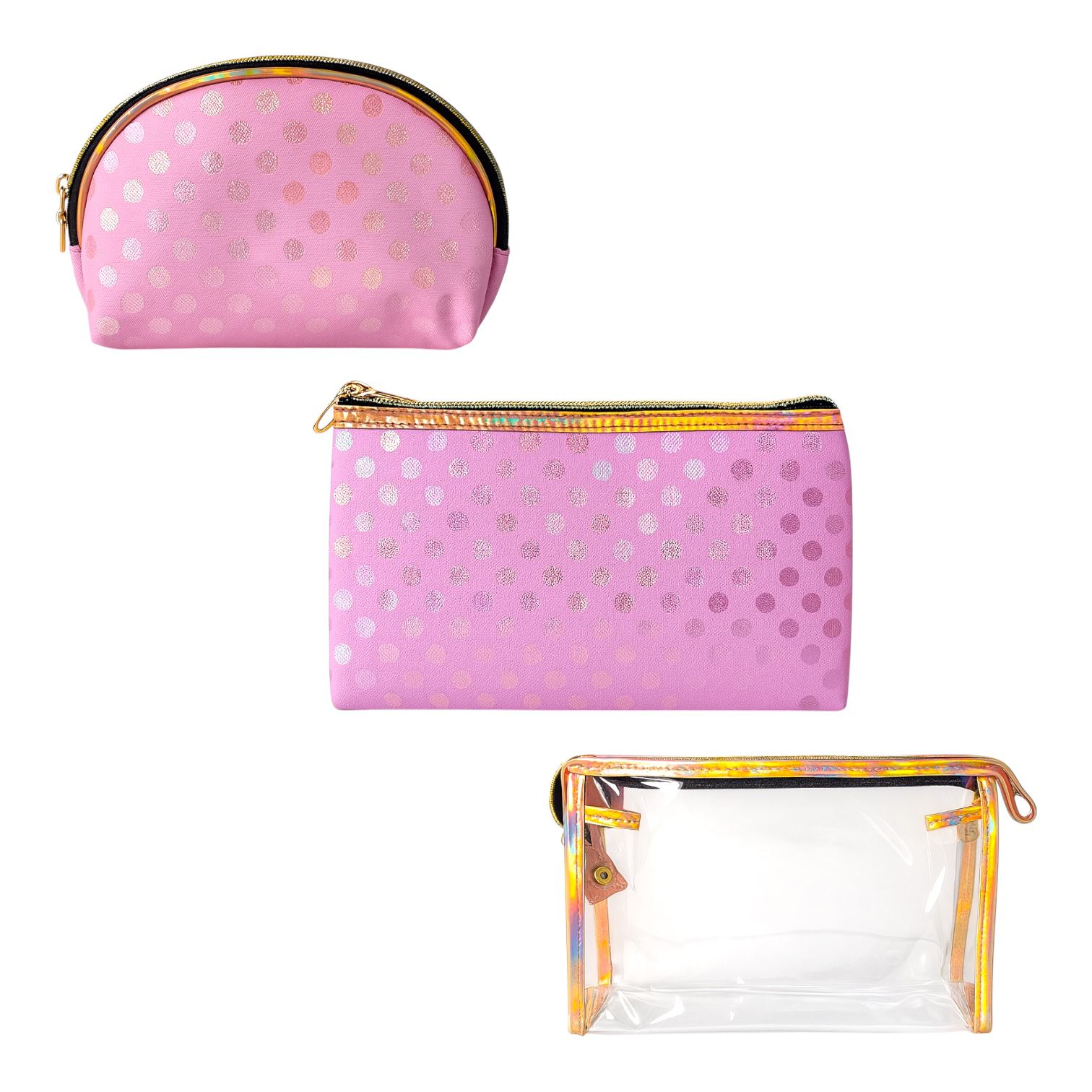 SET X3 COSMETIQUERA ESTRELLAS BOLITAS TORNASOL