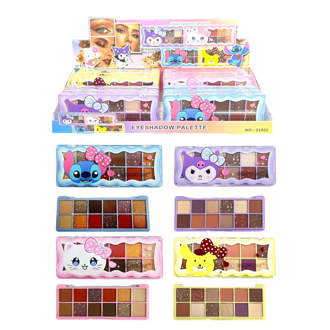 PALETA DE SOMBRAS X12 TONOS SANRIO STITCH BIGGERBOWIE