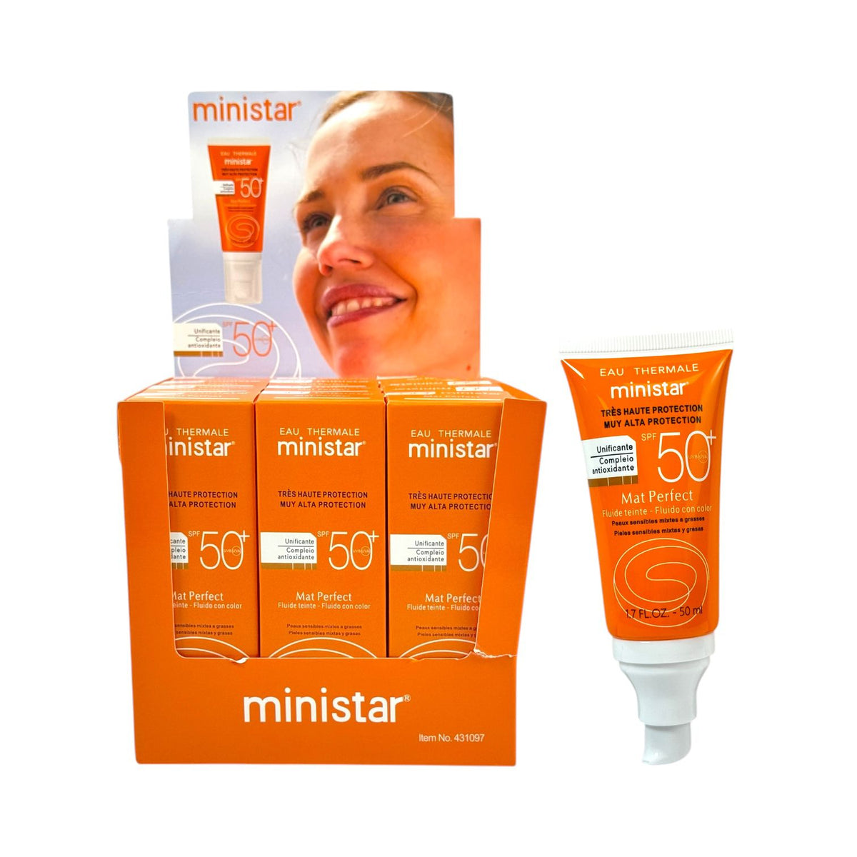 PROTECTOR SOLAR CON COLOR 50+SPF EAU THERMALE MINISTAR