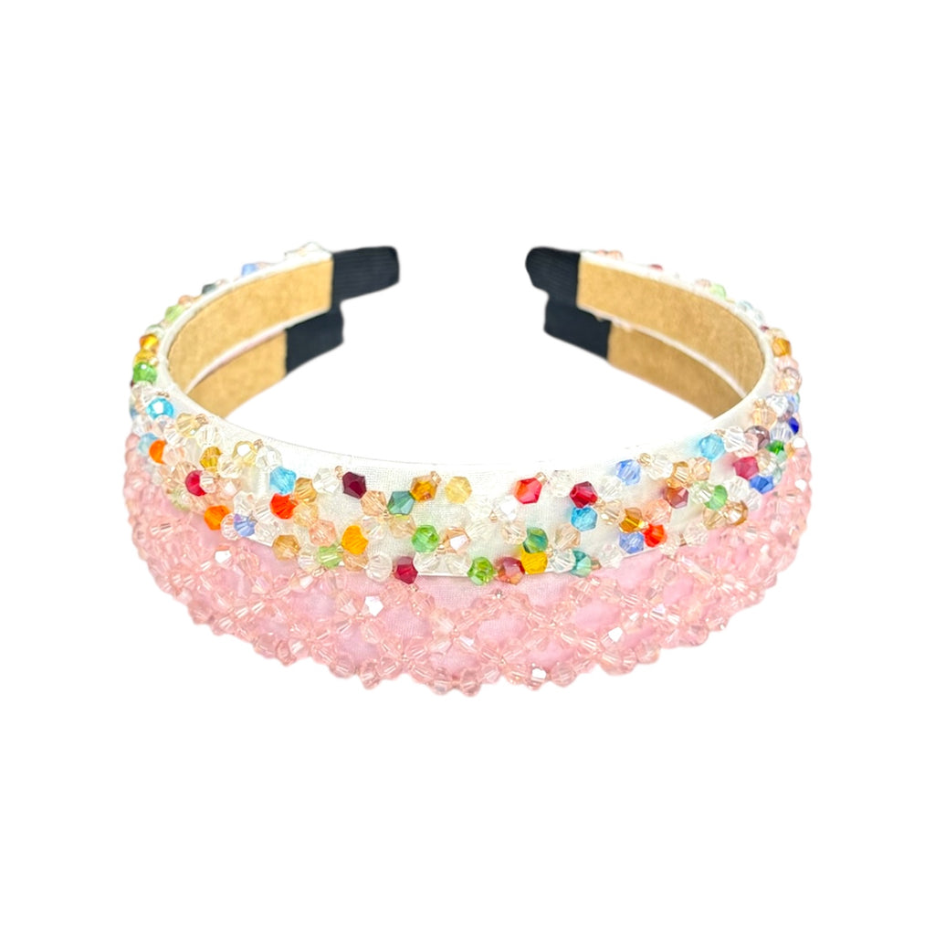 DIADEMA ANCHA MURANO PEPITAS CRUZADA