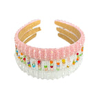 DIADEMA ANCHA MURANO PEPITAS CRUZADA