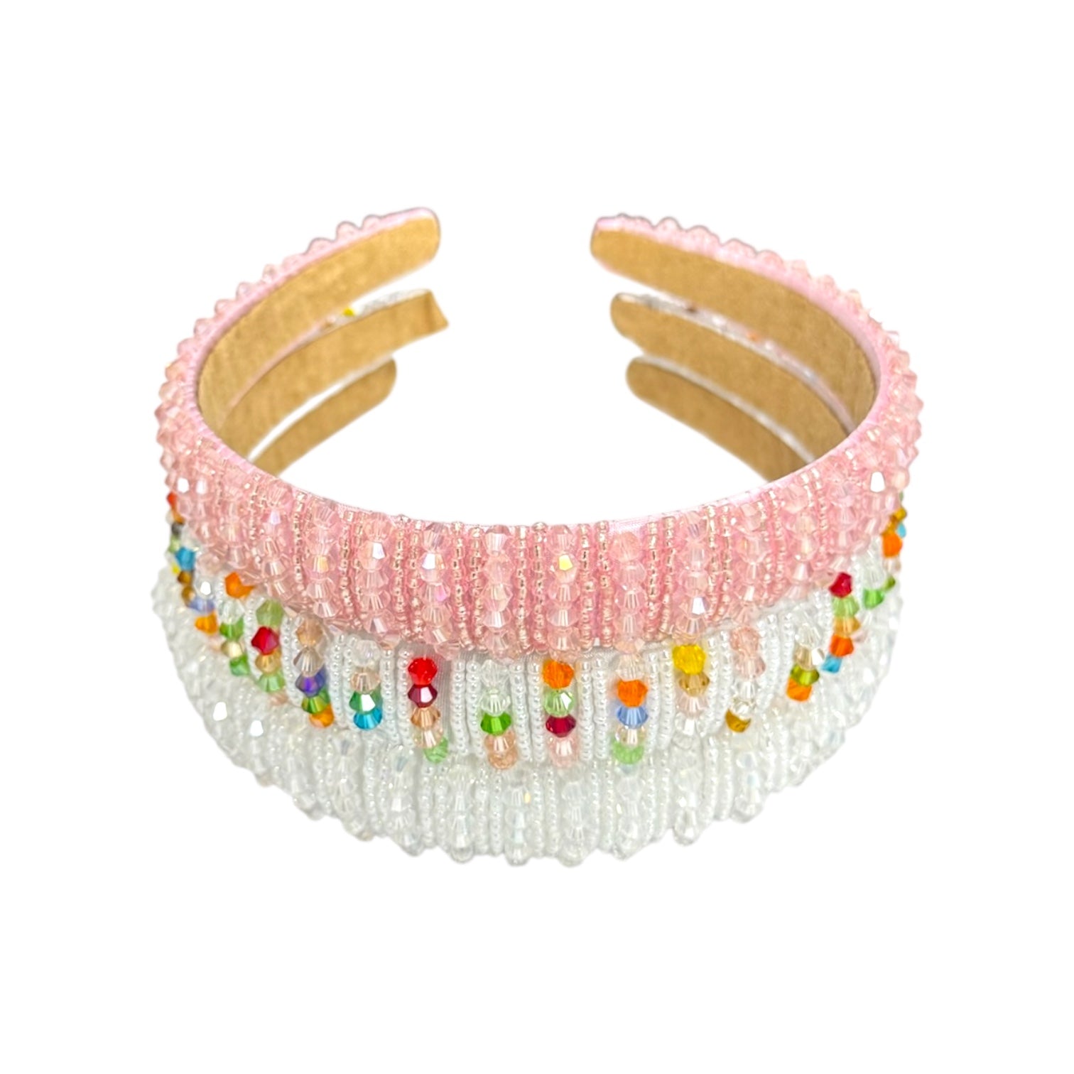 DIADEMA ANCHA MURANO PEPITAS CRUZADA