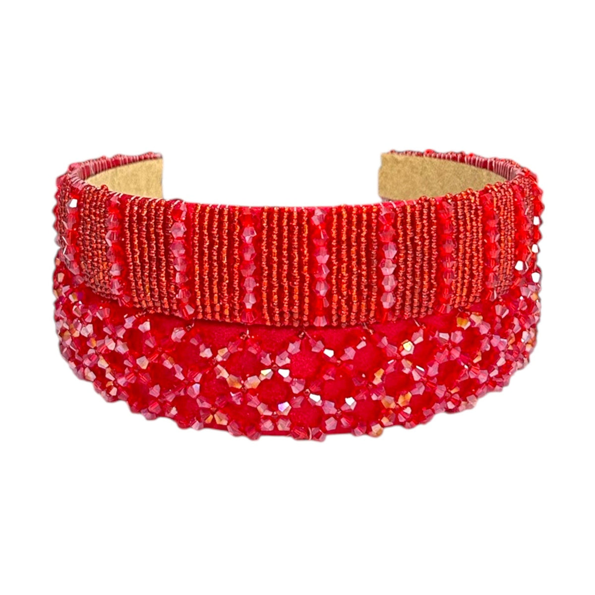 DIADEMA ANCHA MURANO PEPITAS CRUZADA