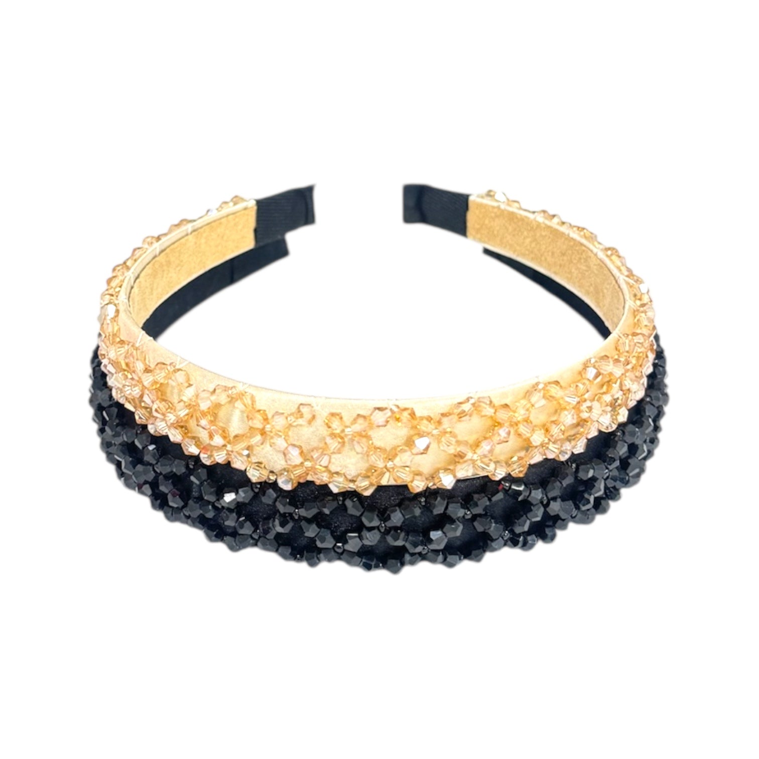 DIADEMA ANCHA MURANO PEPITAS CRUZADA