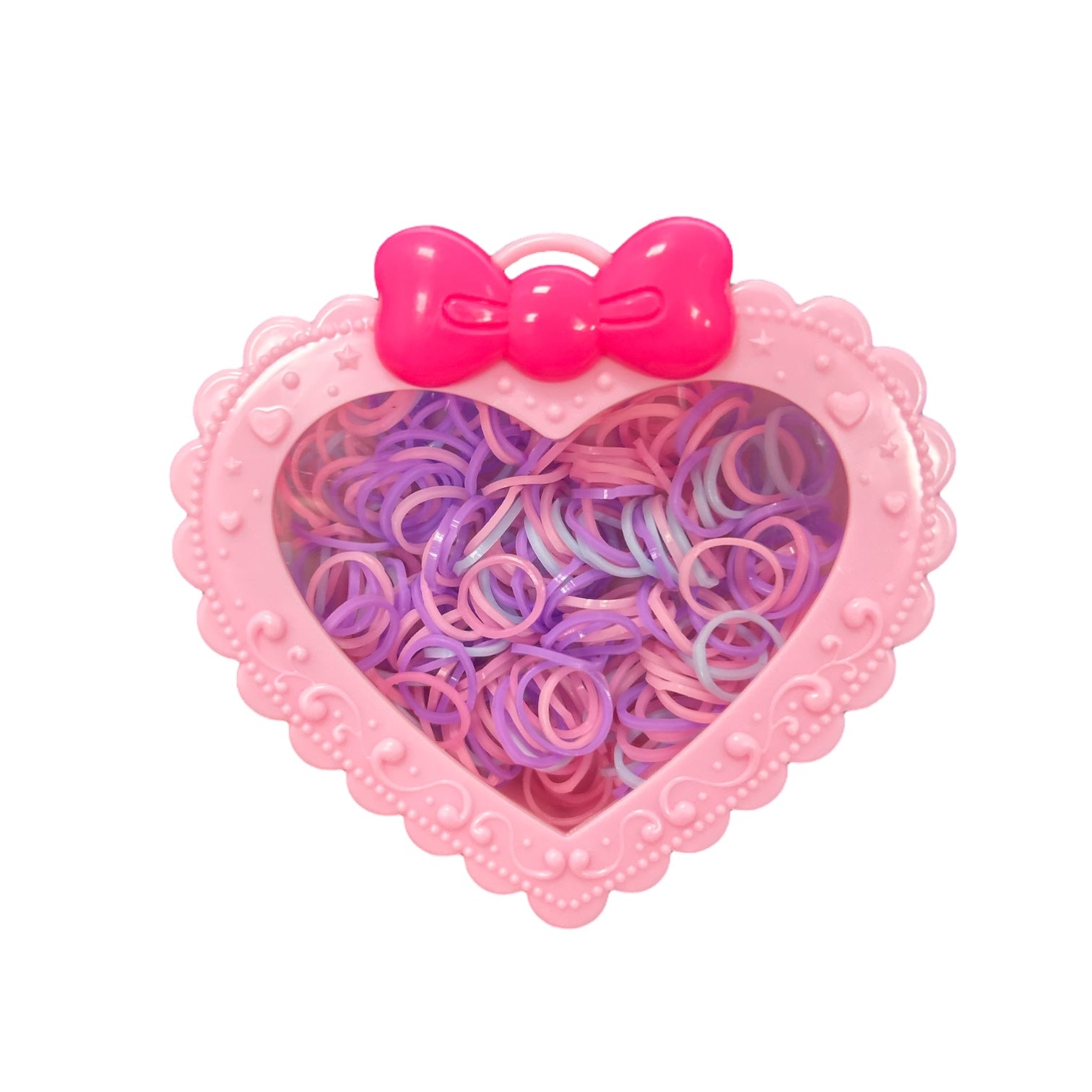 SET CAUCHOS CABELLO CORAZON / HELLO KITTY