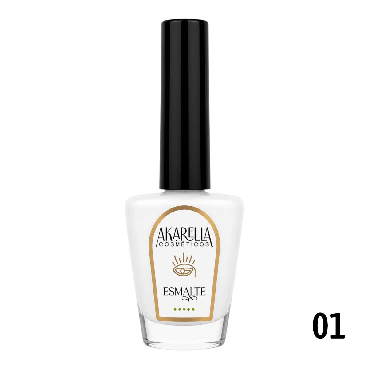 ESMALTE TONO 01 BLANCO BROCHA 12ML AKARELLA