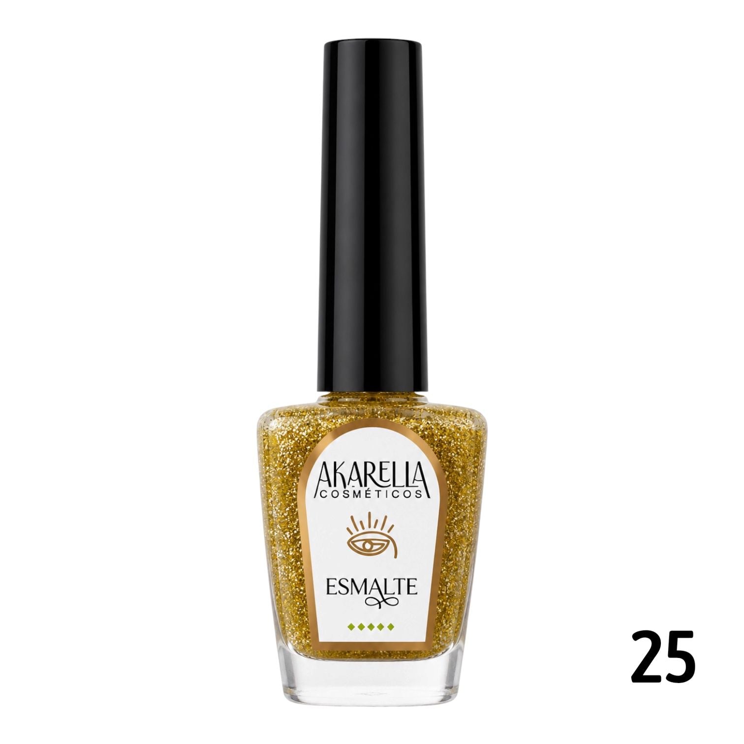 ESMALTE TONO 25 DORADO PINCEL 12ML AKARELLA