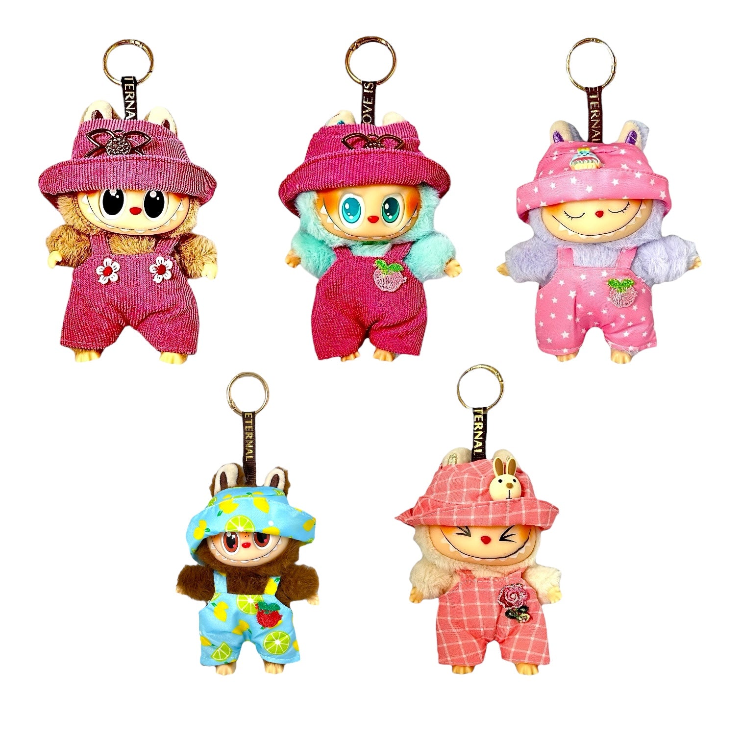 LLAVERO MUÑECO LABUBU CON ROPA