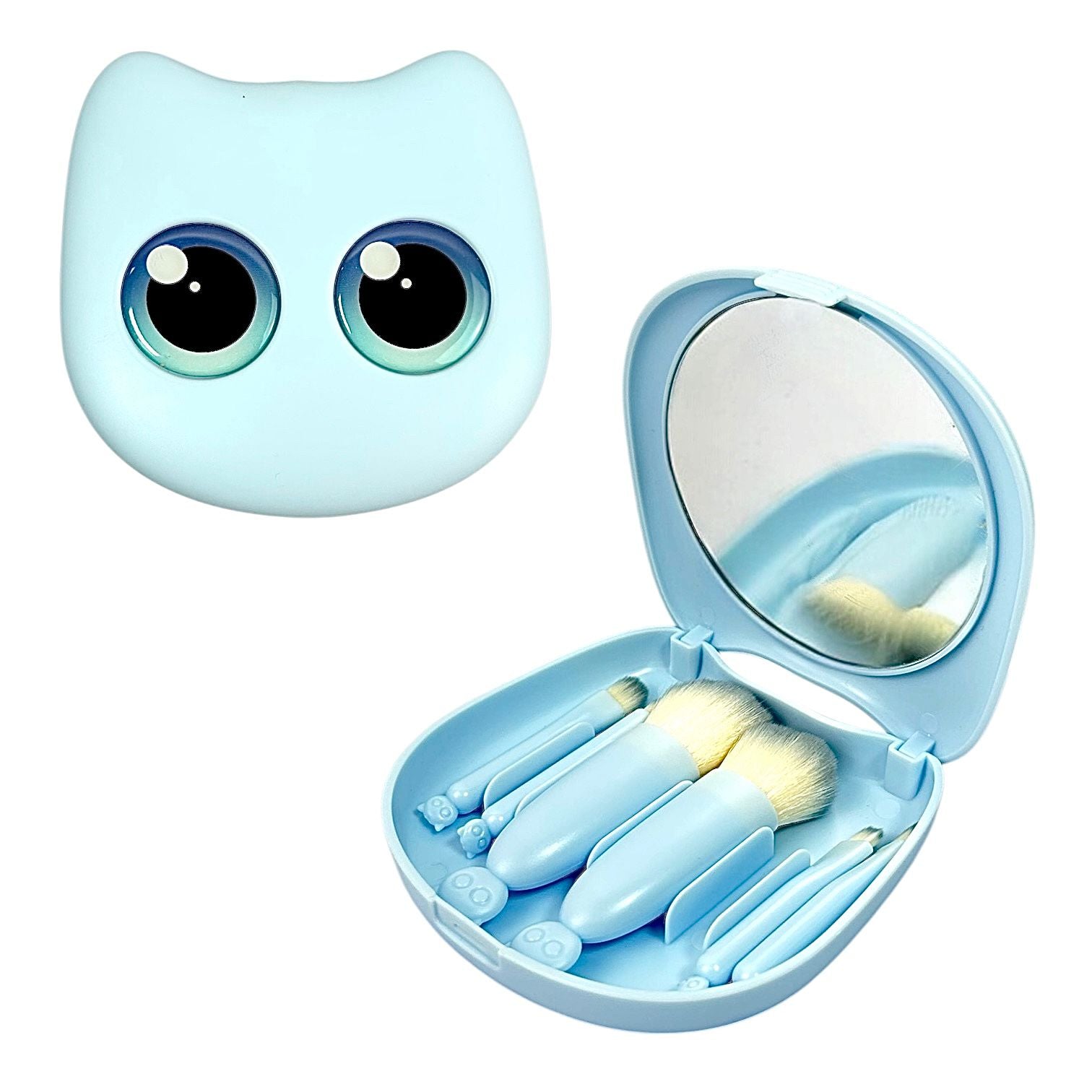 SET X6 MINI BROCHAS Y ESPEJO GATO BRUSH