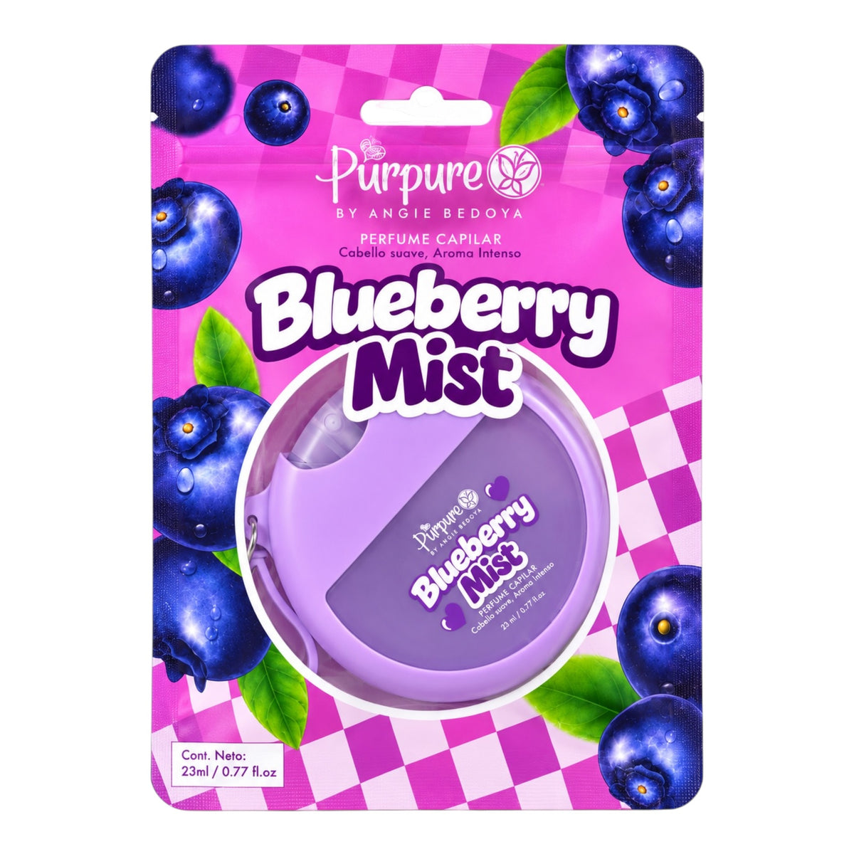 PERFUME CAPILAR BLUEBERRY MIST 23ML LLAVERO PURPURE