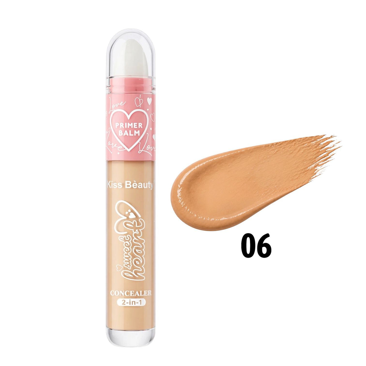 CORRECTOR DE OJERAS Y PRIMER EN BARRA SWEET HEART KISS BEAUTY