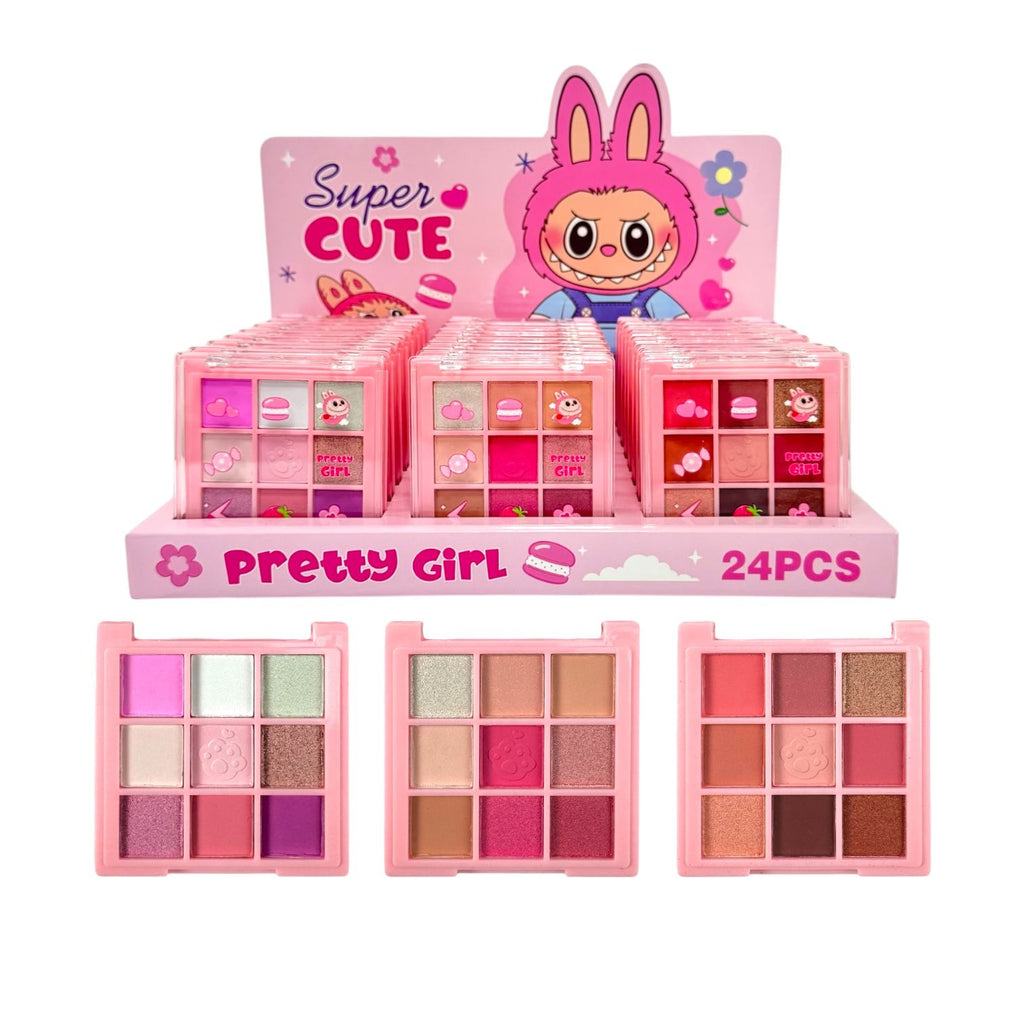 PALETA DE SOMBRAS X9 TONOS CAPYBARA / LABUBU